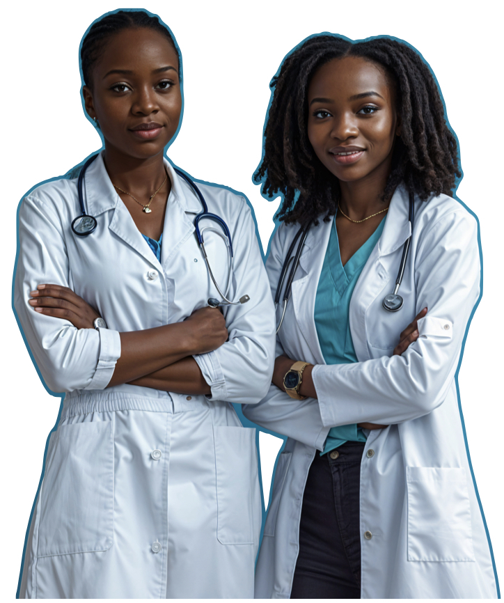 Nursing student celebrating exam success